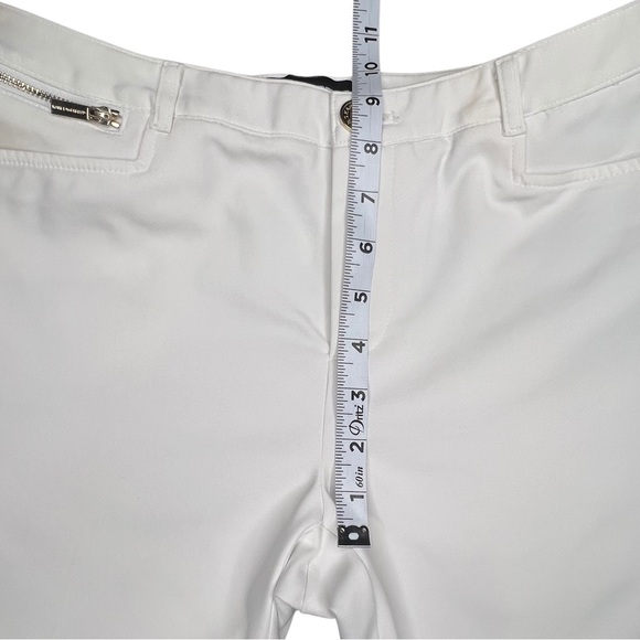 Karl Lagerfeld Paris Pants Slim Ankle Dressy Office Career White Gold Hardware 4 - Picture 12 of 16